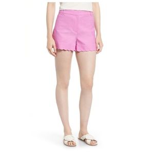 J. Crew Fiesta Scallop Hem Stretch Cotton Shorts